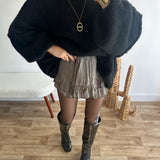 Jupe short Lela taupe
