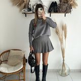 Jupe short Martine grise