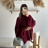 Pull couture oversize bordeaux 🇮🇹