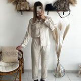 Pyjama léopard crème