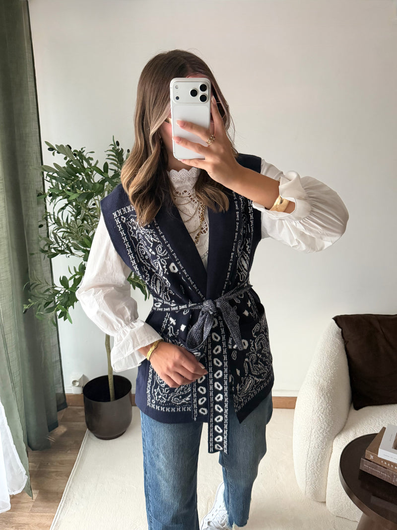 Veste bandana bleu