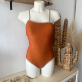 Maillot de bain à paillettes orange