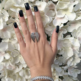 Bague ailes d’anges argentée