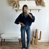 Jean wide leg strass