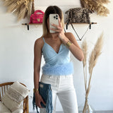 Top froufrous bleu