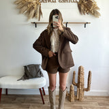 Blazer clouté choco