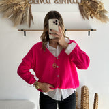 Gilet Margot rose 🇮🇹