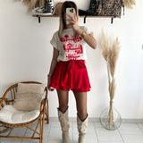 Jupe short Alison rouge 🇮🇹