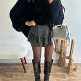 Jupe short Lela grise