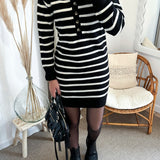 Robe pull marinière