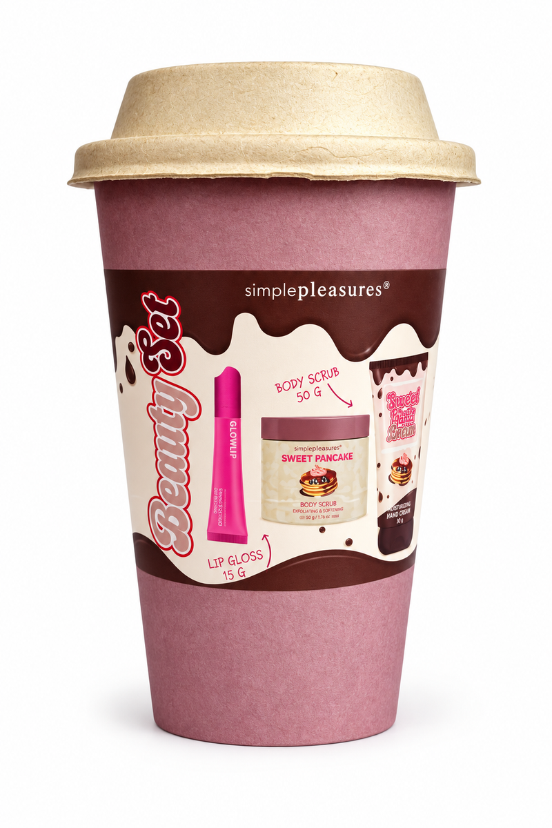 Coffret tasse ( gloss , mini gommage 50g , mini crème corps 50g )
