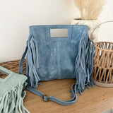 Sa a franges bleu