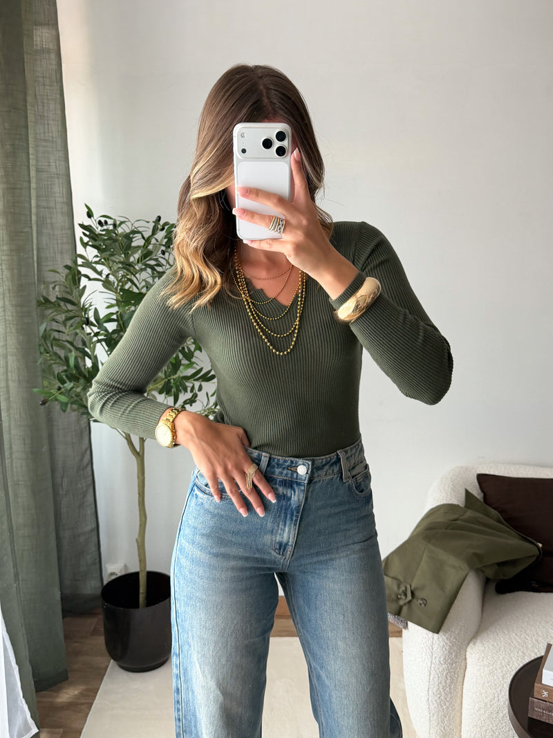 Top Axelle kaki