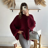 Pull couture oversize bordeaux 🇮🇹