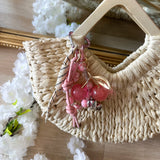Grigri cerises à paillettes rose