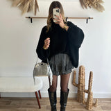 Jupe short Lela grise