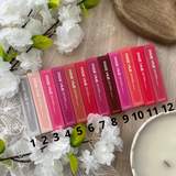 Baume à lèvres glossy + support assorti
