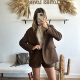 Blazer clouté choco