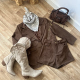 Blazer clouté choco
