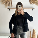 Gilet sequins noir
