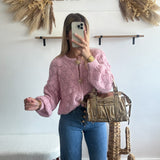 Gilet Sun manches longues rose pale 🇮🇹
