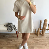 Robe t-shirt beige