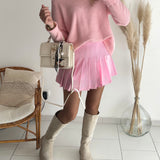 Jupe short Martine rose