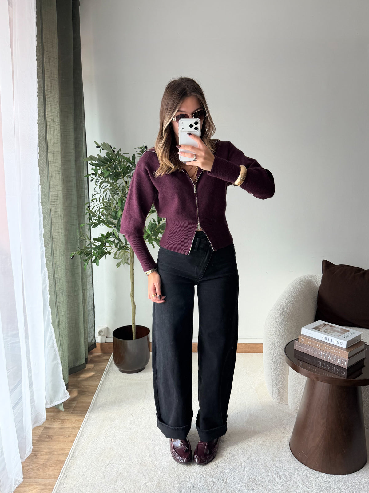 Gilet Nelly prune