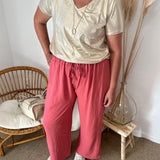 Pantalon fluide vieux rose 🇮🇹