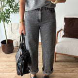 Jean barrel gris