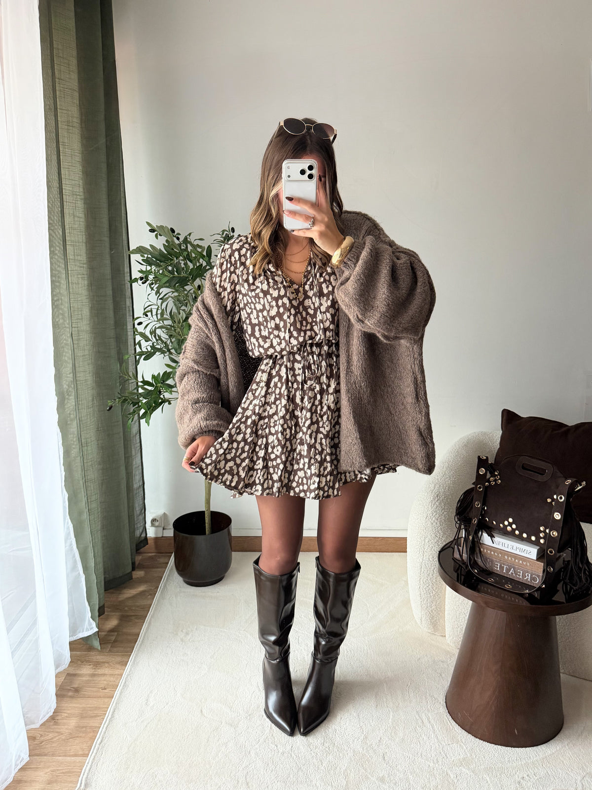Gilet Zia marron clair