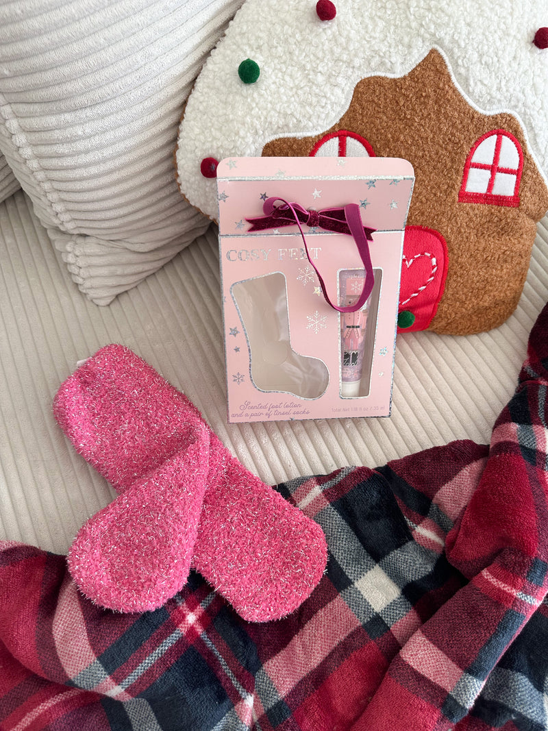 Coffret lotion pieds + chaussettes a paillettes