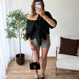 Chemise gaze de coton noire