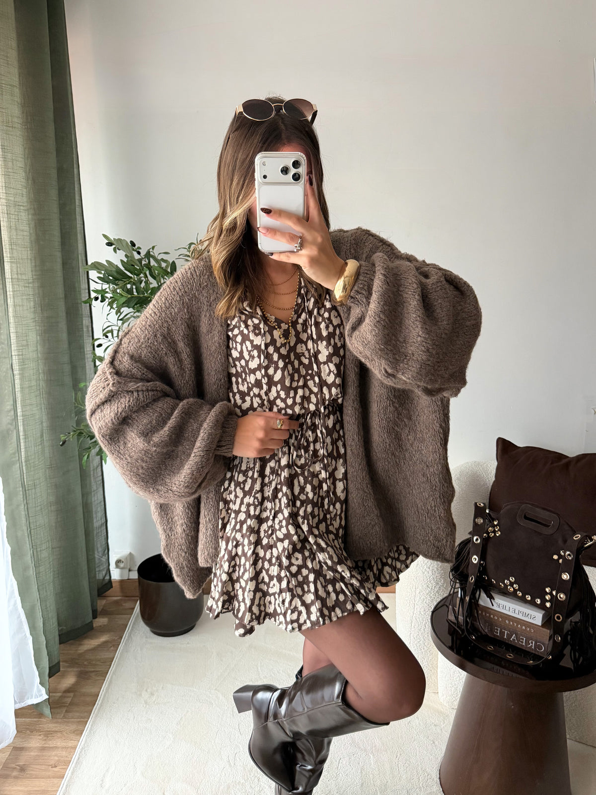 Gilet Zia marron clair
