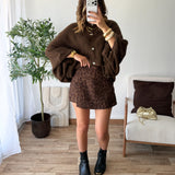 Gilet oversize choco