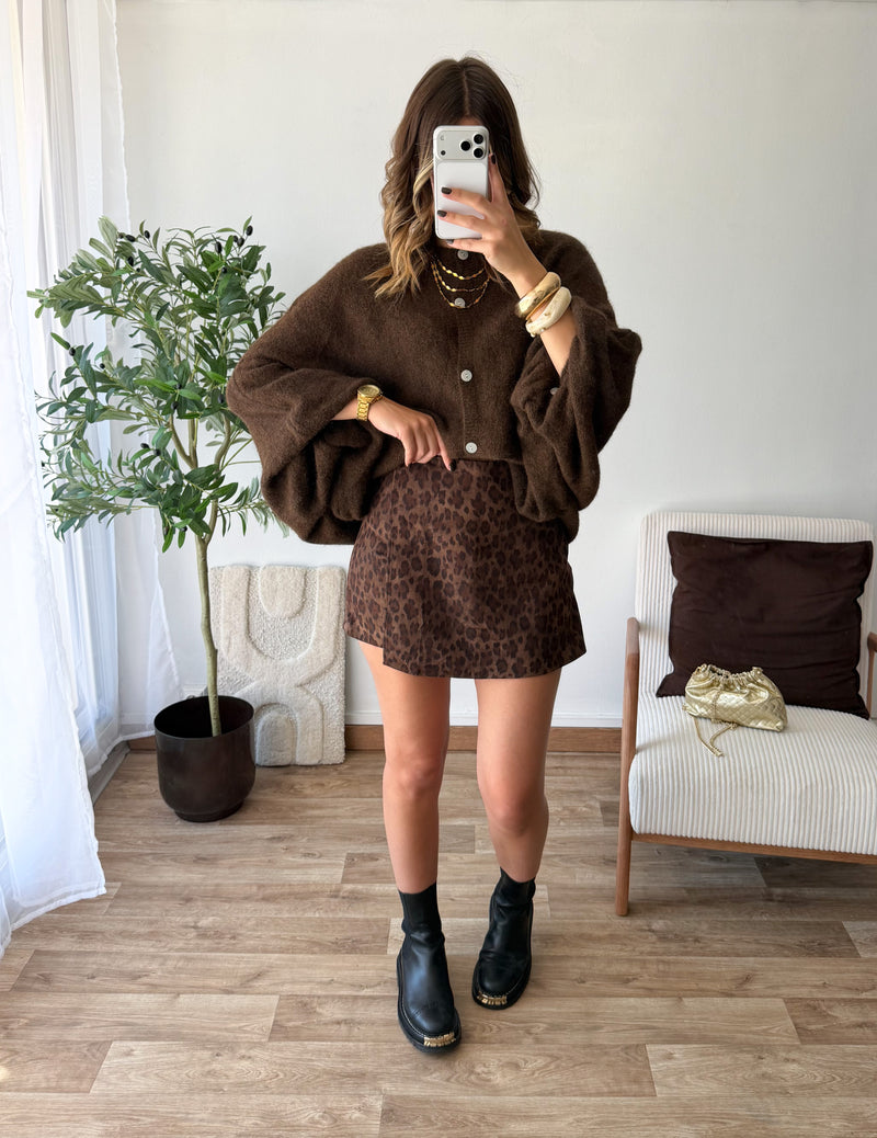 Gilet oversize choco