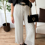 Pantalon plissé pois