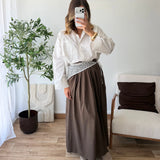 Jupe taupe simple