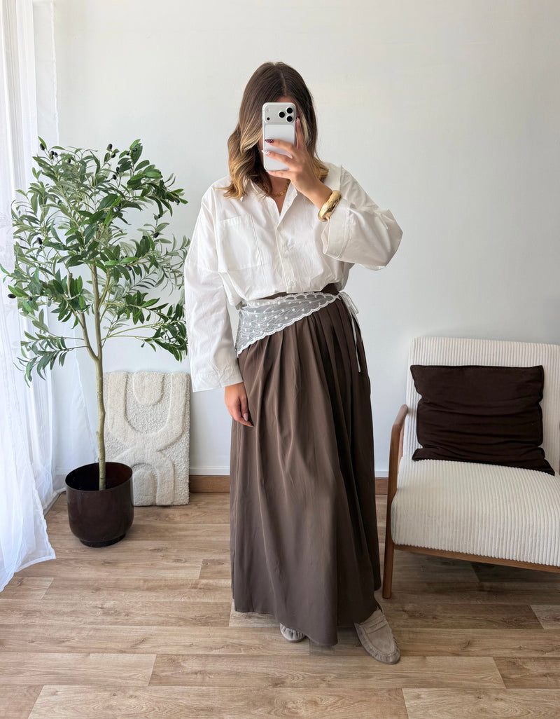 Jupe taupe simple