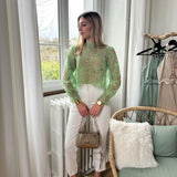 Top dentelle vert d’eau