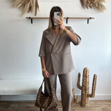 Ensemble tailleur Anjelica taupe 🇮🇹