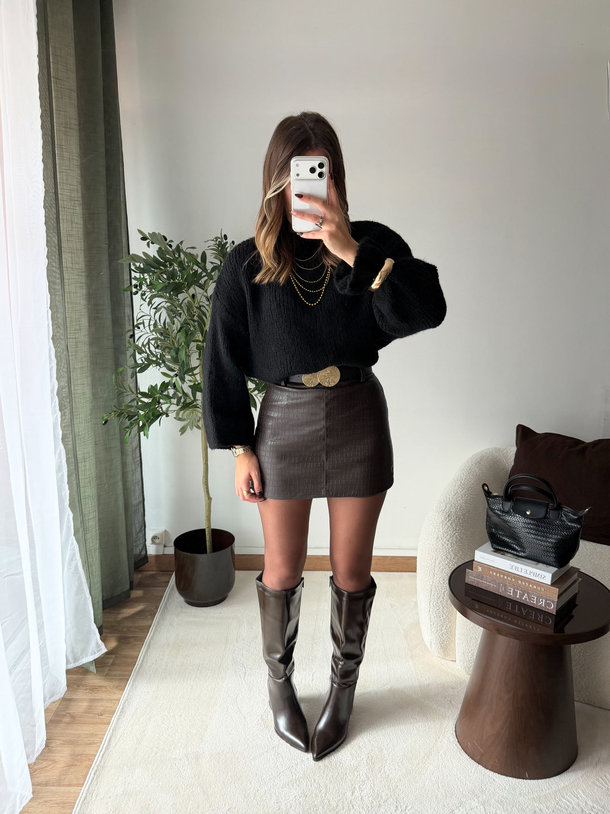 Jupe short Telia avec ceinture