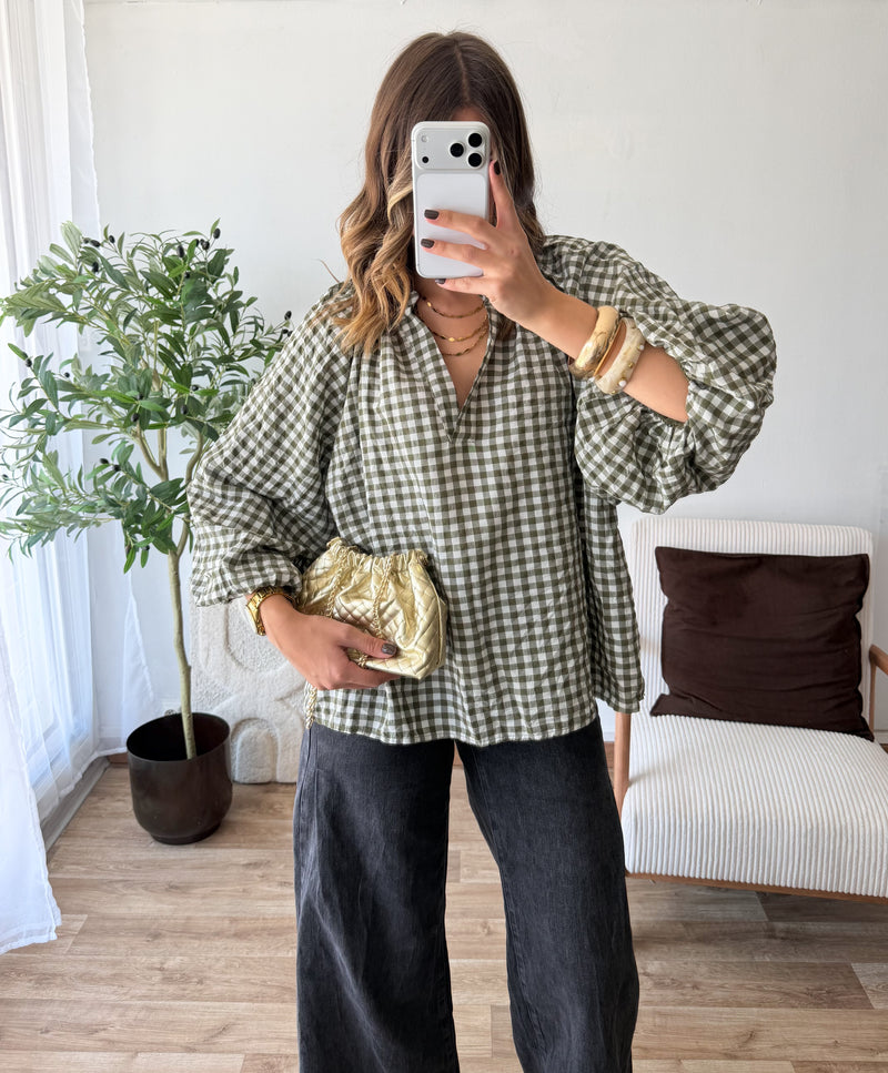 PRÉCOMMANDE Chemise vichy kaki