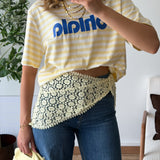 Foulard dentelle jaune