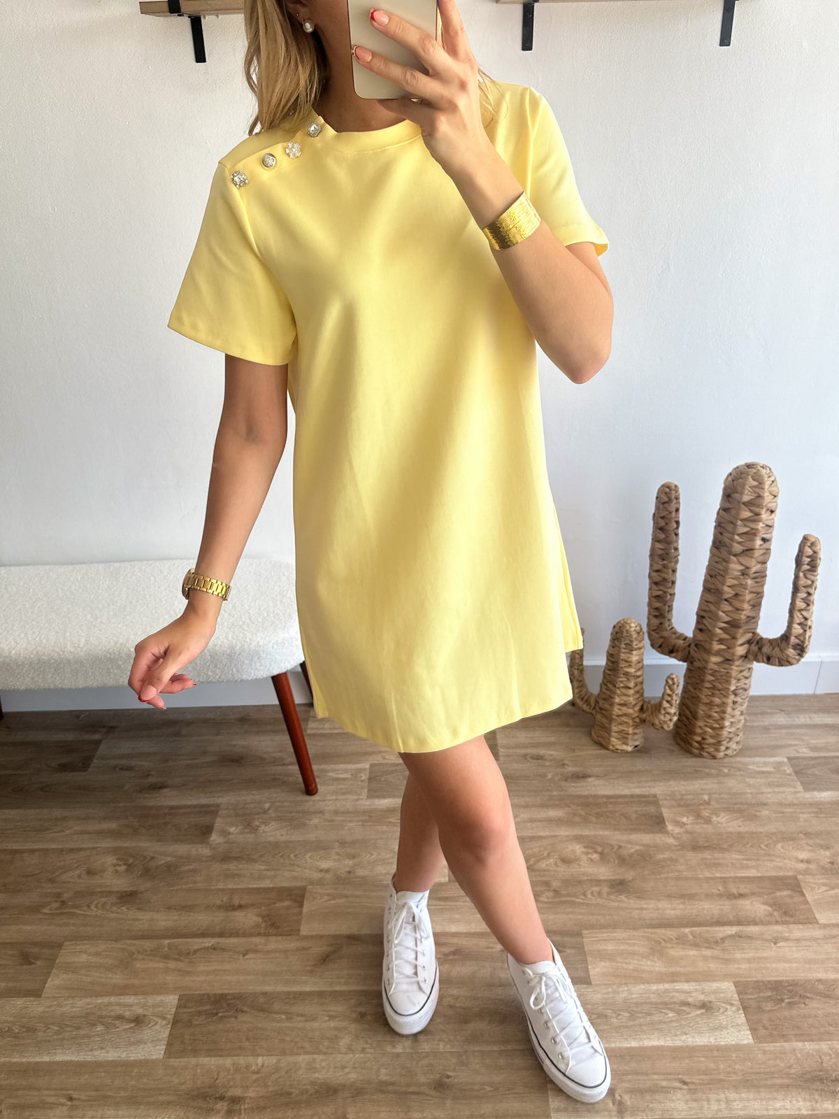 Robe t-shirt jaune