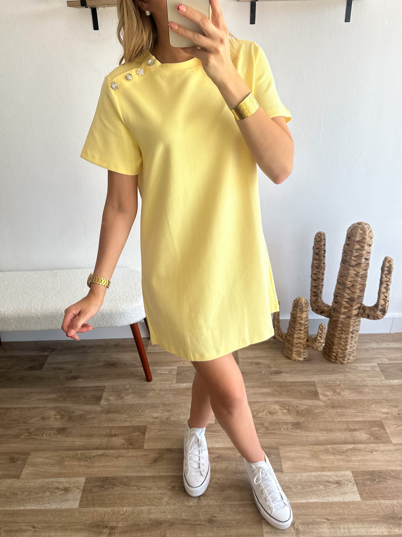 Robe t-shirt jaune