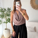 Top Diandra taupe