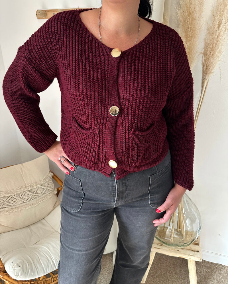 Gilet Shana bordeaux