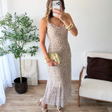Robe léopard beige