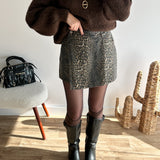 Jupe short léopard